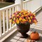 6 Bundles UV-Resistant Artificial Mums Daisy Flowers – Faux Silk Purple & Orange Spring Fall Plants for Outdoor Porch, Patio, Garden & Window Box Decor